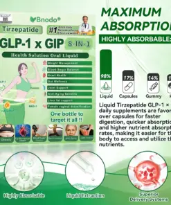 Bnodo® Tirzepatide GLP-1 × GIP 8-in-1 Health Solution Oral Liquid